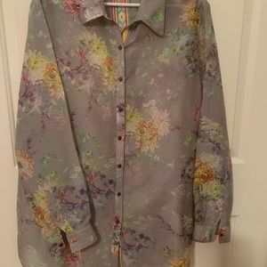 Johnny Was XL button up tunic